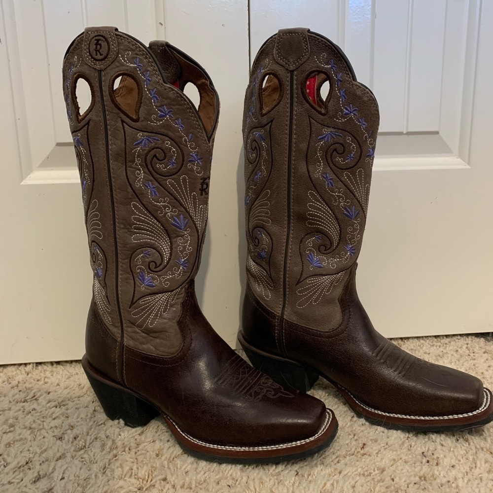 Tony Lama square toe boots